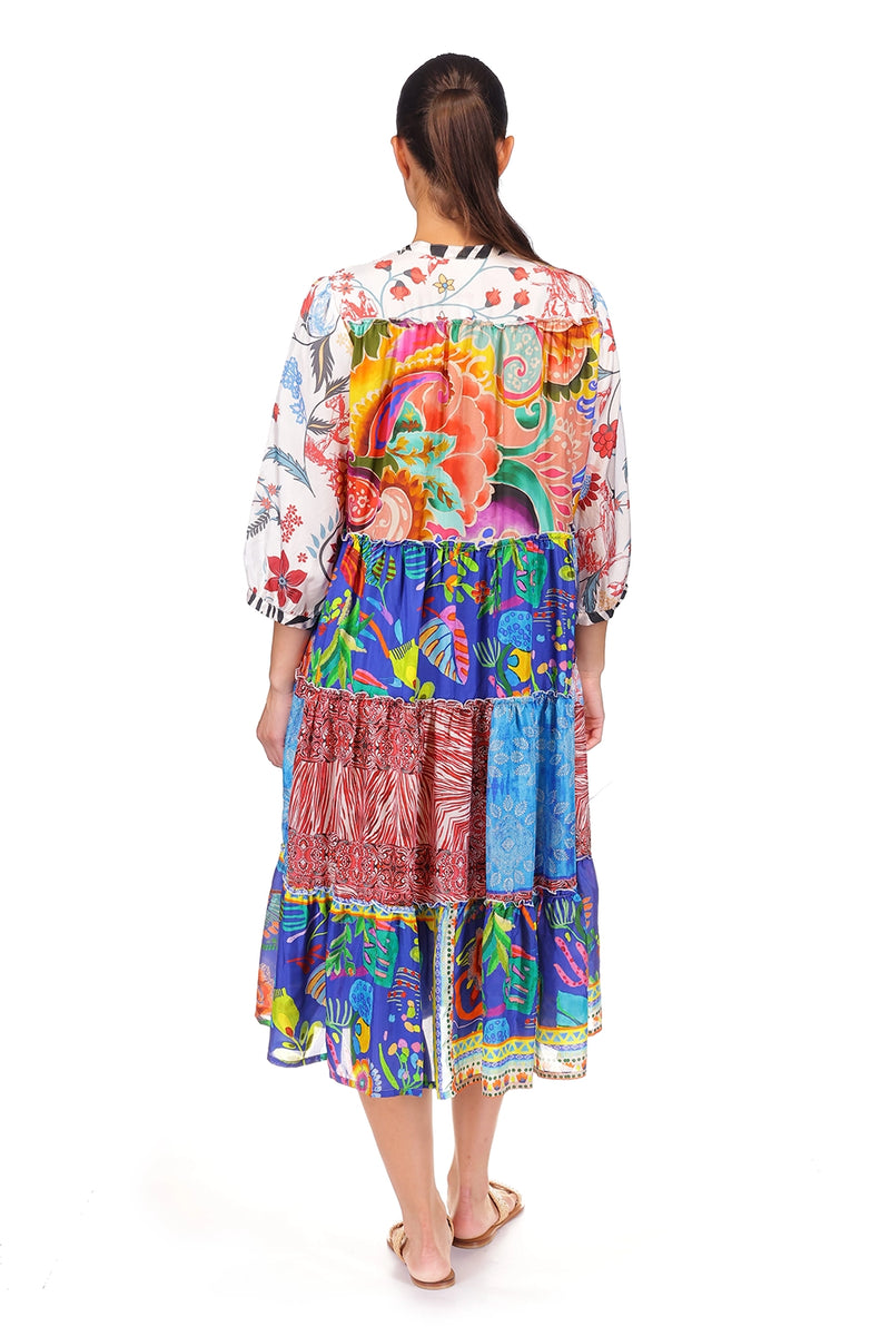 Johnny Was Regia Tiered Dress - Prazer Print C38325-1