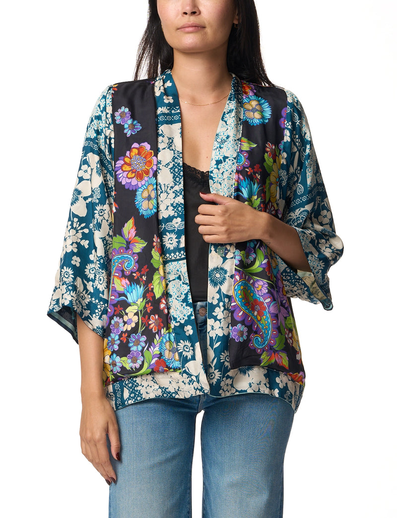 Johnny Was Carwin Kimono (reversible) in Peonee Blue C42724B7