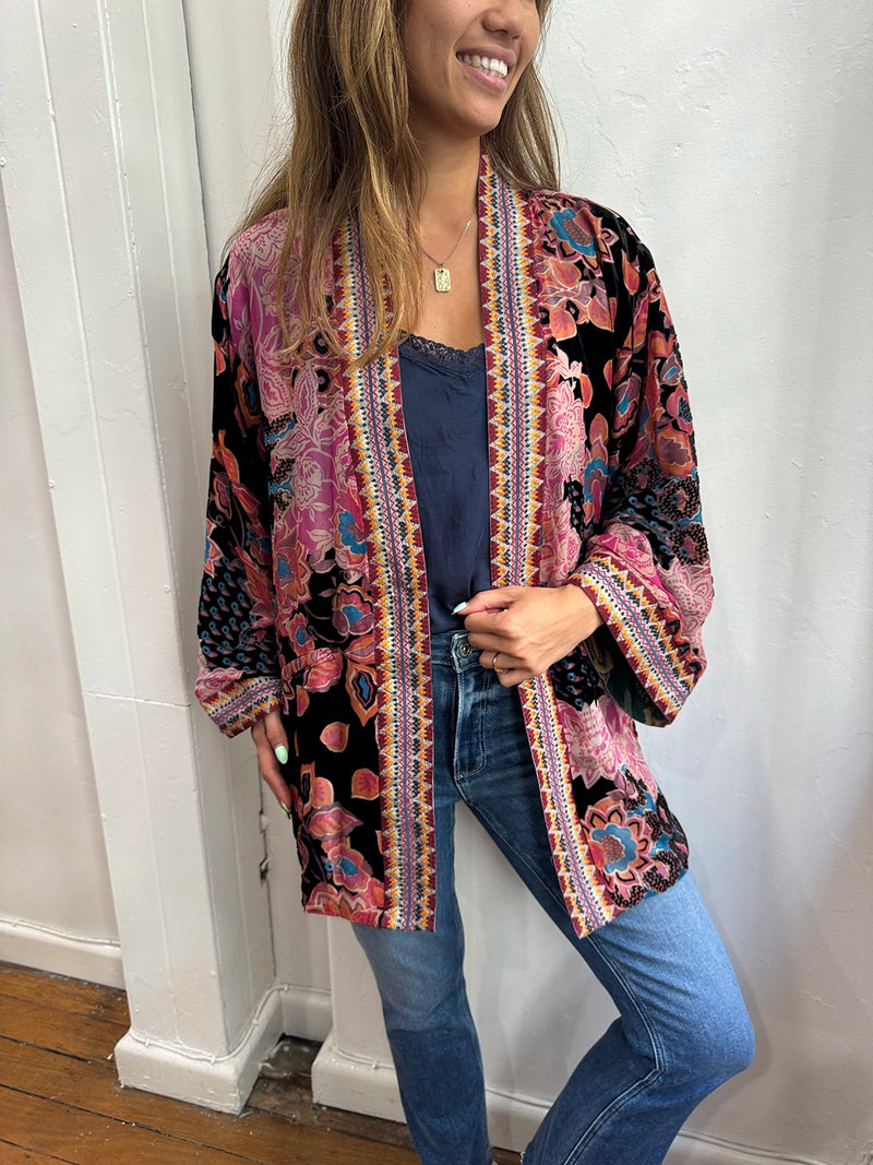 Johnny Was Merhawi Burnout Kimono (Lined) - Alvarado C45124BO