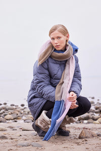 Ilse Jacobsen Dip Dye Scarf in Mauve Dip Dye WOOCA01