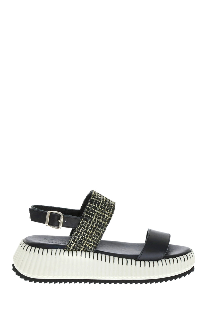 Neo Albaeva Platform Sandal in Negro/Negro CO-Albaeva