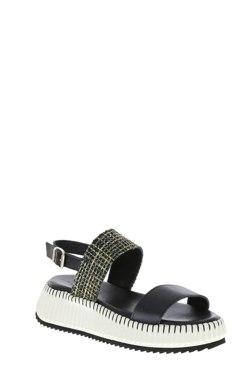 Neo Albaeva Platform Sandal in Negro/Negro CO-Albaeva