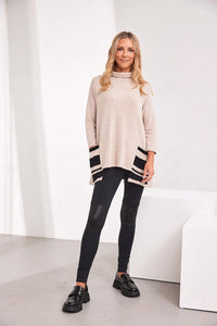 Peruzzi Stripe Pocket Fleece W25204