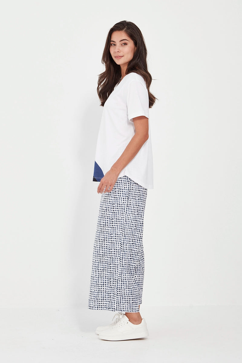 Verge Acrobat Tile Okawa Pant in Denim Print 9968LW