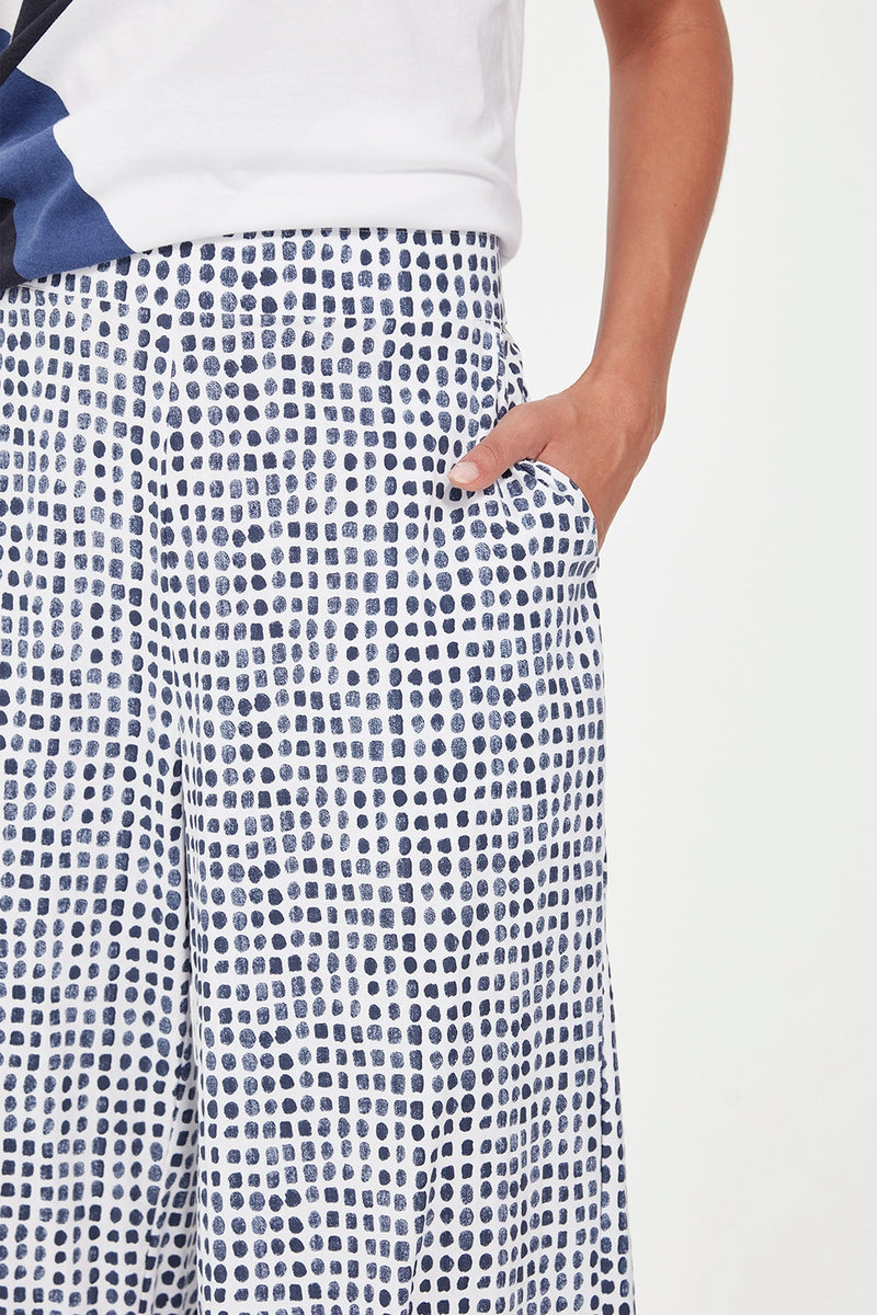 Verge Acrobat Tile Okawa Pant in Denim Print 9968LW