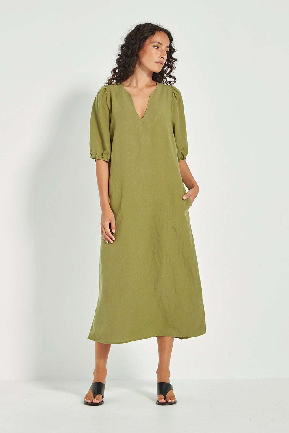 Verge Connie Dress in Green 9854BR