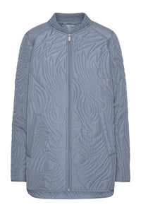 Ilse Jacobsen Quilt Jacket in Grey Blue DUNE02