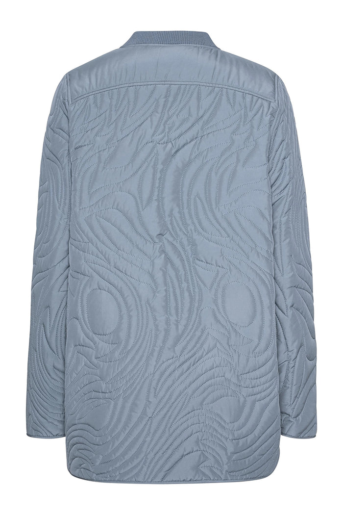 Ilse Jacobsen Quilt Jacket in Grey Blue DUNE02