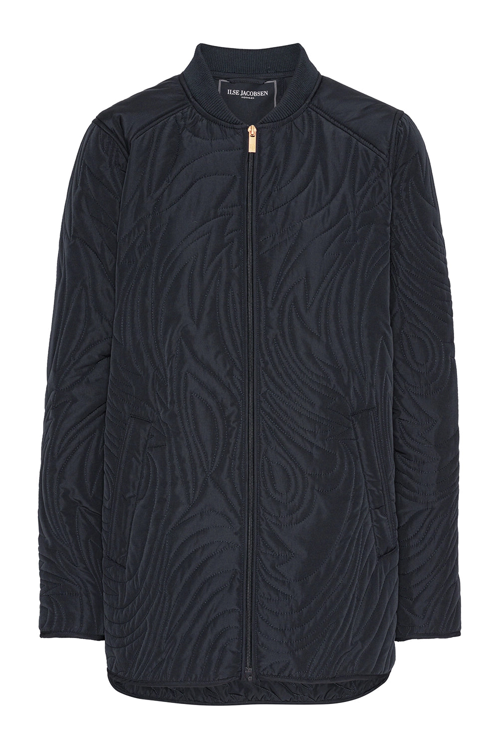 Ilse Jacobsen Quilt Jacket in Dark Indigo DUNE02