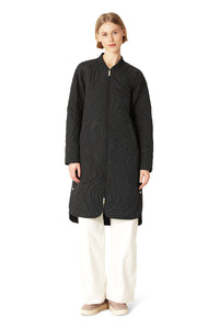 Ilse Jacobsen Quilt Coat in Black DUNE06