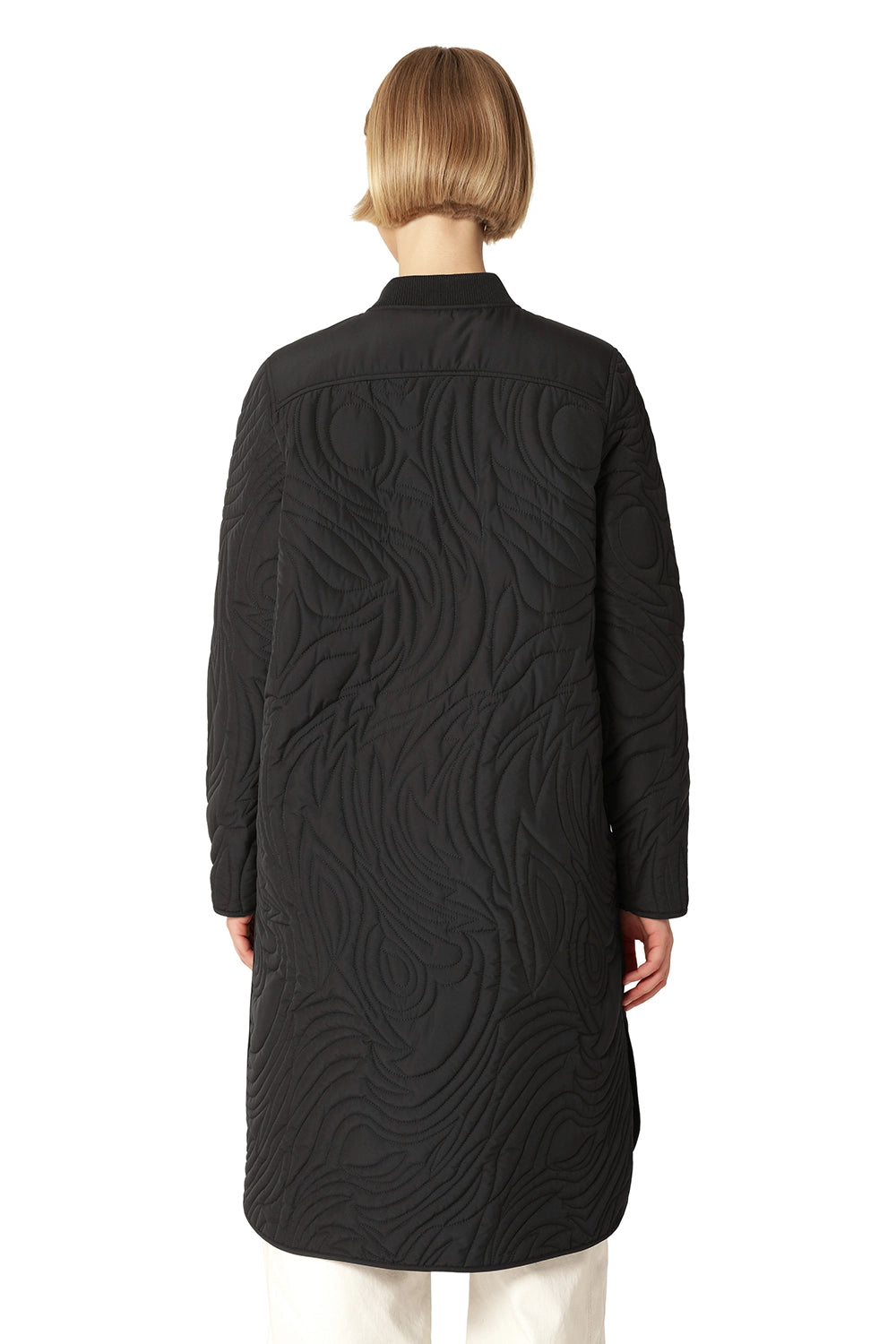Ilse Jacobsen Quilt Coat in Black DUNE06