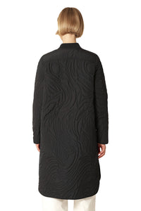 Ilse Jacobsen Quilt Coat in Black DUNE06