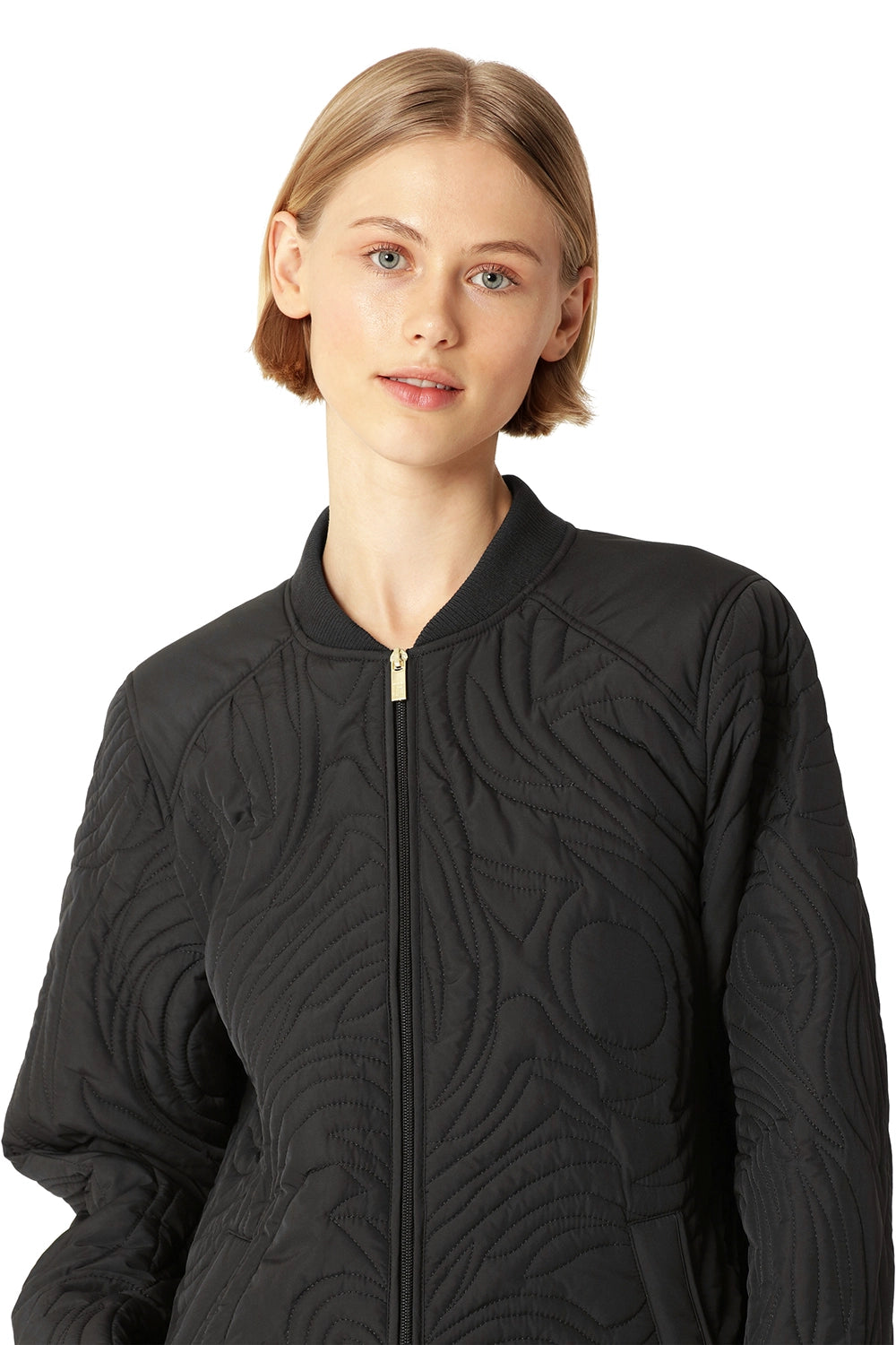 Ilse Jacobsen Quilt Coat in Black DUNE06