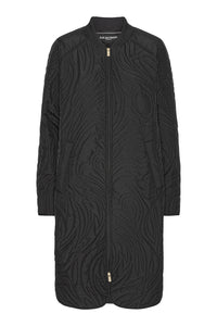 Ilse Jacobsen Quilt Coat in Black DUNE06