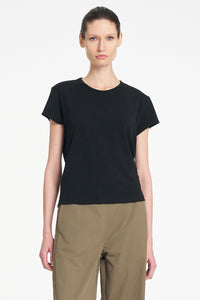Mela Purdie Crew Café T in Black F007 80113 - Pre-Order October Delivery
