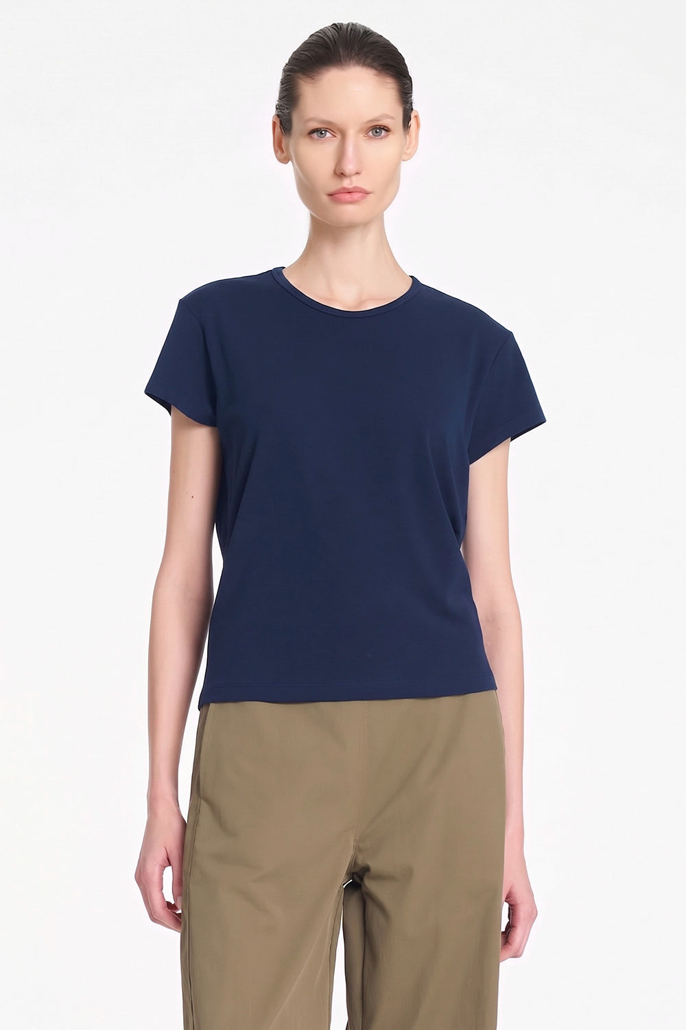Mela Purdie Crew Café T in True Navy F007 80113 - Pre-Order October Delivery