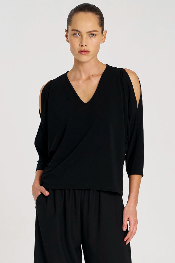 Mela Purdie Peephole Top in Black F007 8829