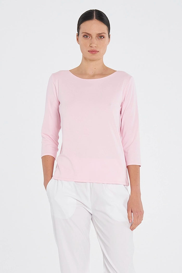 Mela Purdie Relaxed Boat Neck in Rosebud F01 2630 - Pre-Order February Delivery