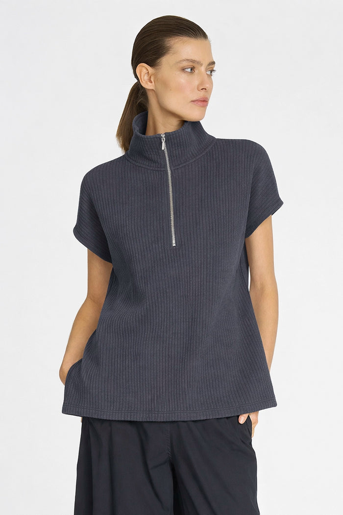 Mela Purdie Zip Front Shell In Phantom F090 8329 - Pre-Order March Delivery