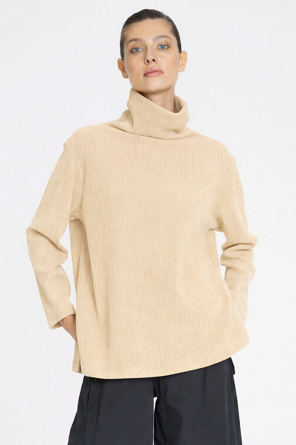 Mela Purdie Funnel Sweater In Almondine F090 8948 - Pre-Order March Delivery