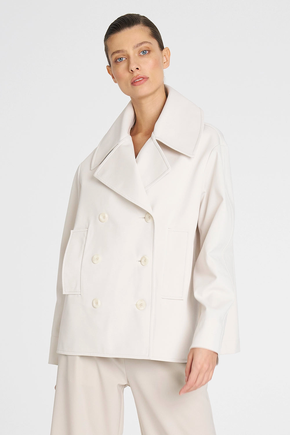 Mela Purdie Pea Jacket In Wax F103 4241 - Pre-Order March Delivery