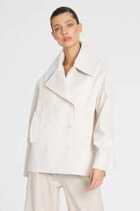Mela Purdie Pea Jacket In Wax F103 4241 - Pre-Order March Delivery