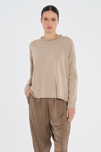 Mela Purdie Panama Sweater in Camel F14 9300