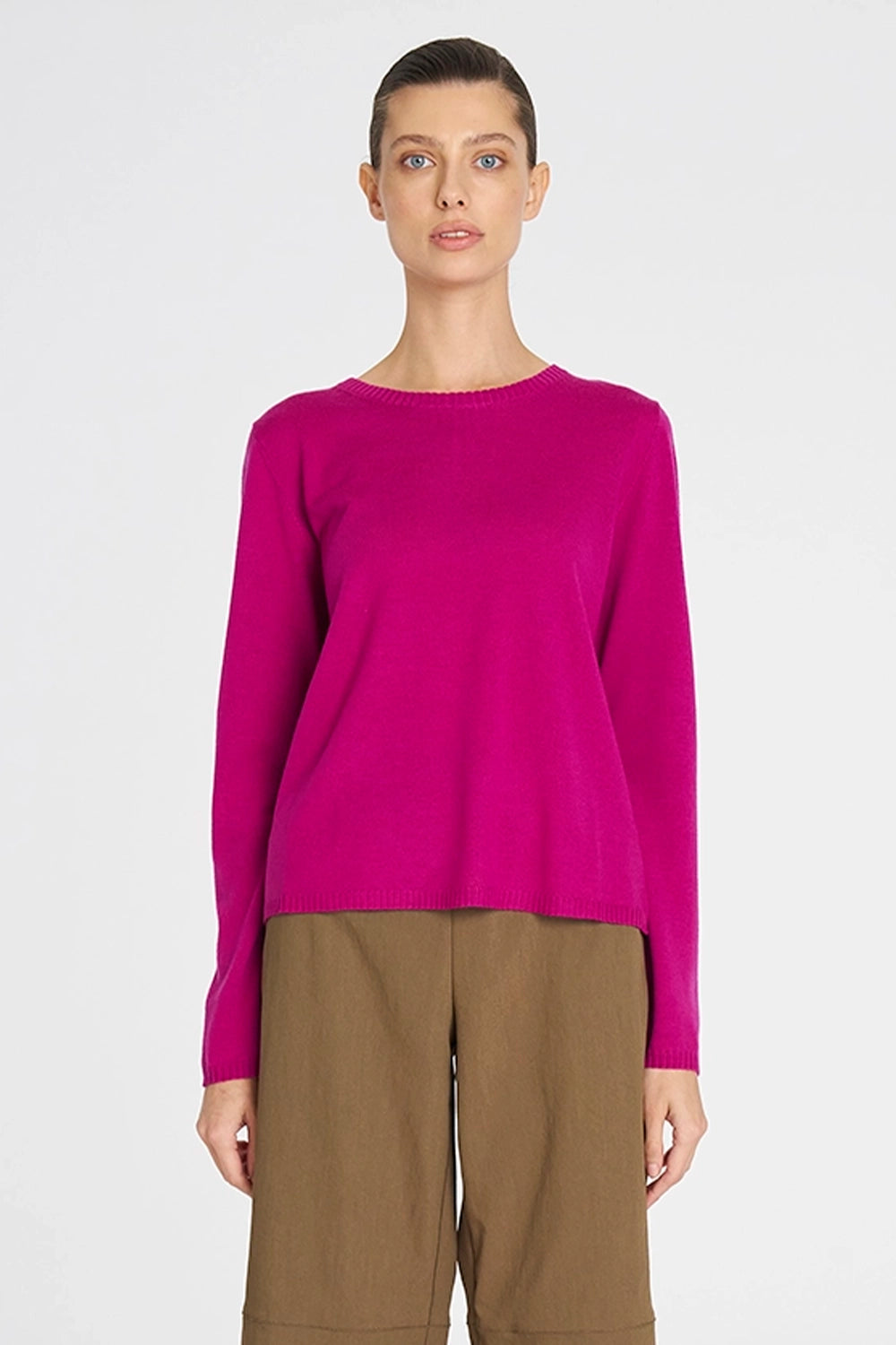 Mela Purdie Crew Sweater in Berry F14 9307