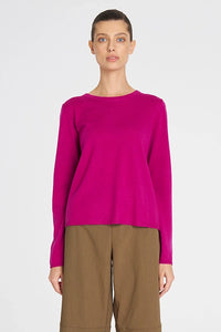 Mela Purdie Crew Sweater in Berry F14 9307