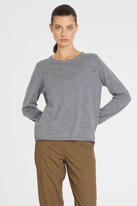 Mela Purdie Crew Sweater in Gray F14 9307