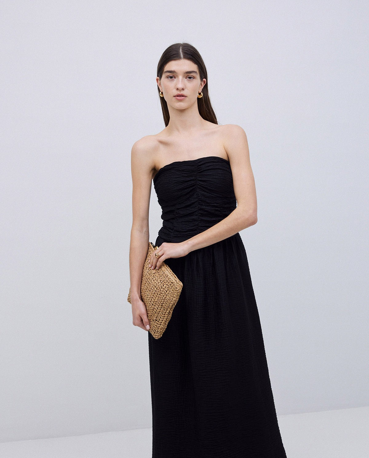 Yerse Strapless Rouched Dress 42888Ys