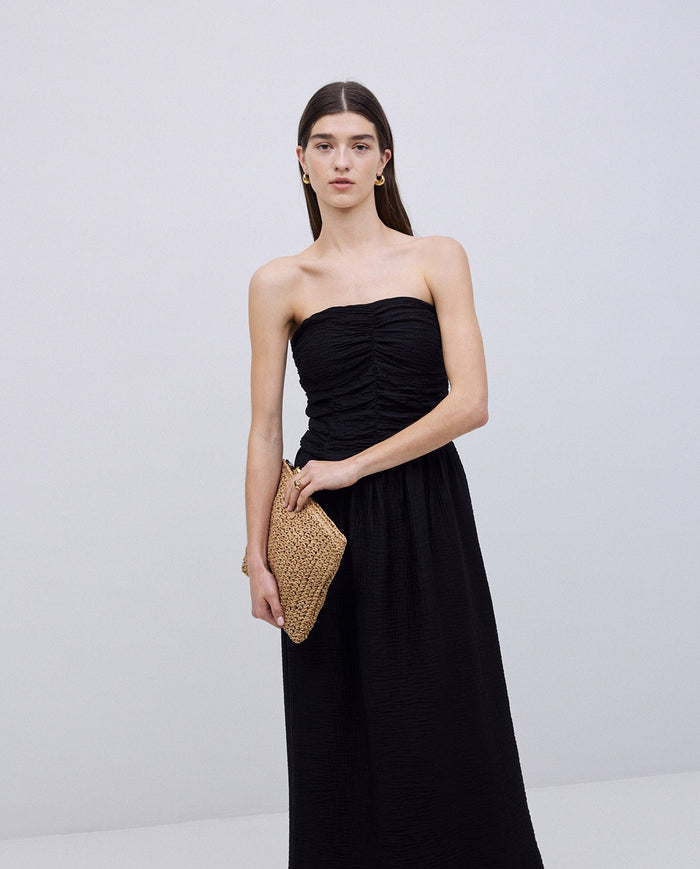 Yerse Strapless Rouched Dress 42888Ys