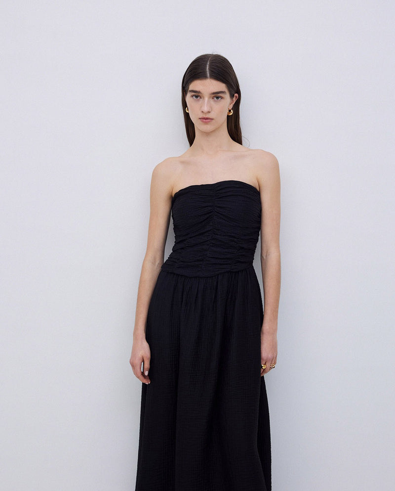 Yerse Strapless Rouched Dress 42888Ys