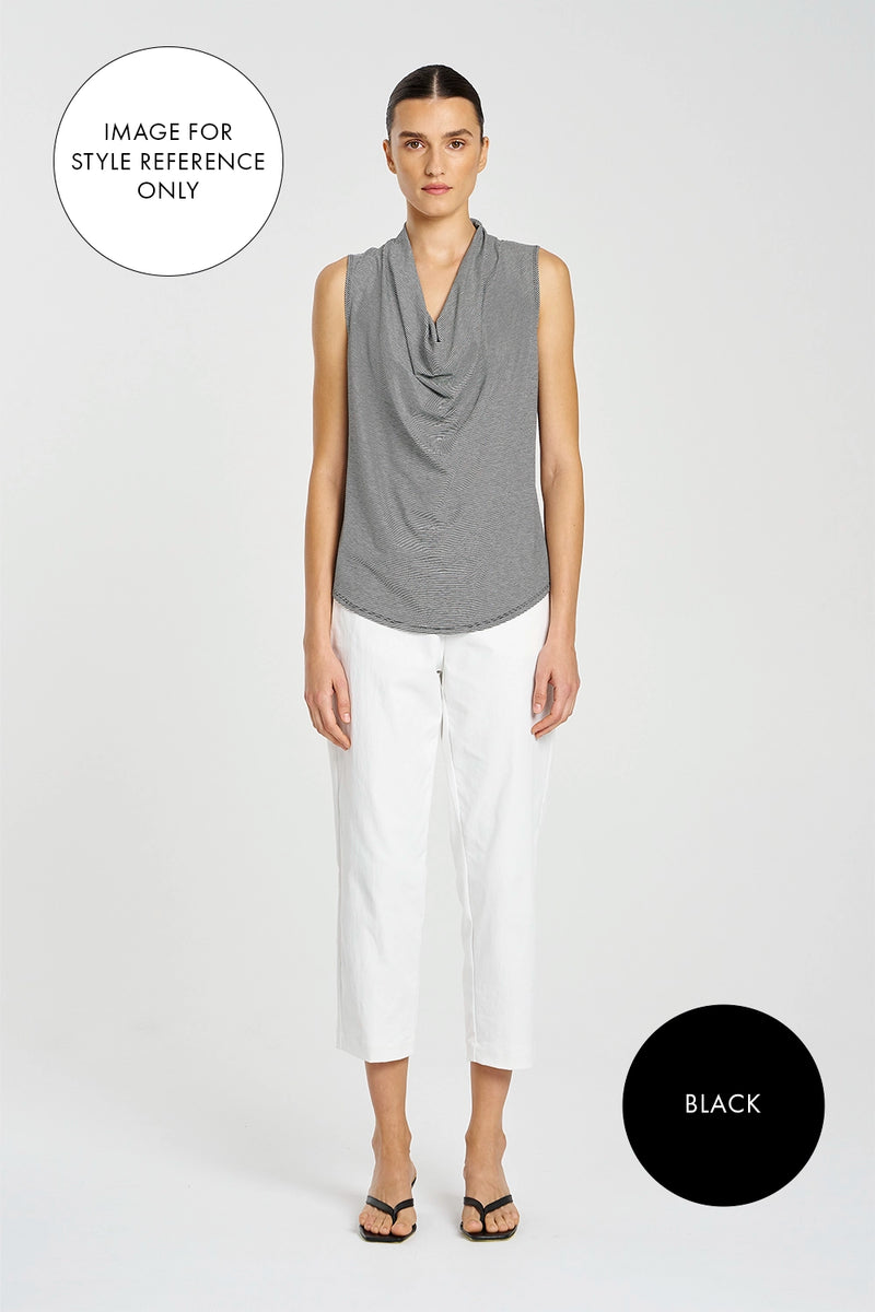Mela Purdie Tapered Flat Pant in Black F416 1831 - Pre-Order July Delivery