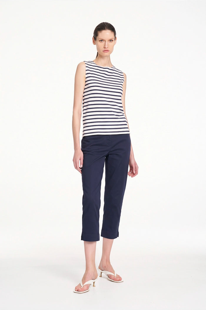 Mela Purdie Capri Pant in Navy F419 10015 - Pre-Order November Delivery