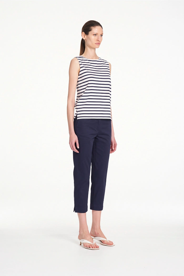 Mela Purdie Capri Pant in Navy F419 10015 - Pre-Order November Delivery