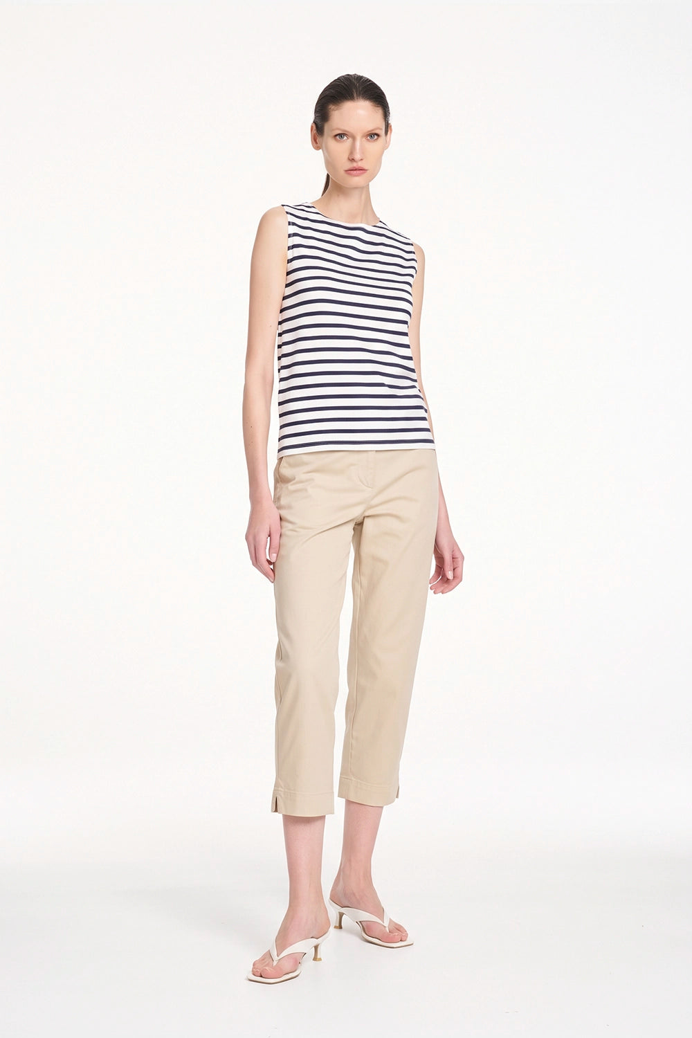 Mela Purdie Capri Pant in Straw F419 10015 - Pre-Order November Delivery