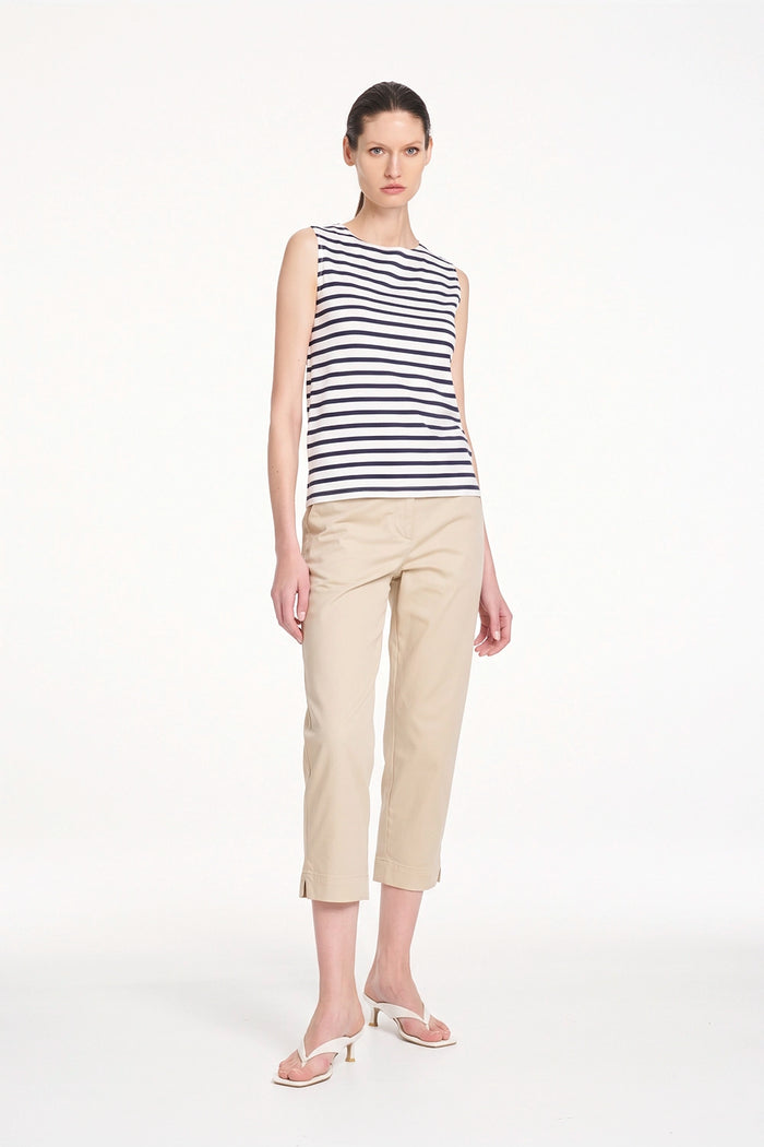 Mela Purdie Capri Pant in Straw F419 10015 - Pre-Order November Delivery
