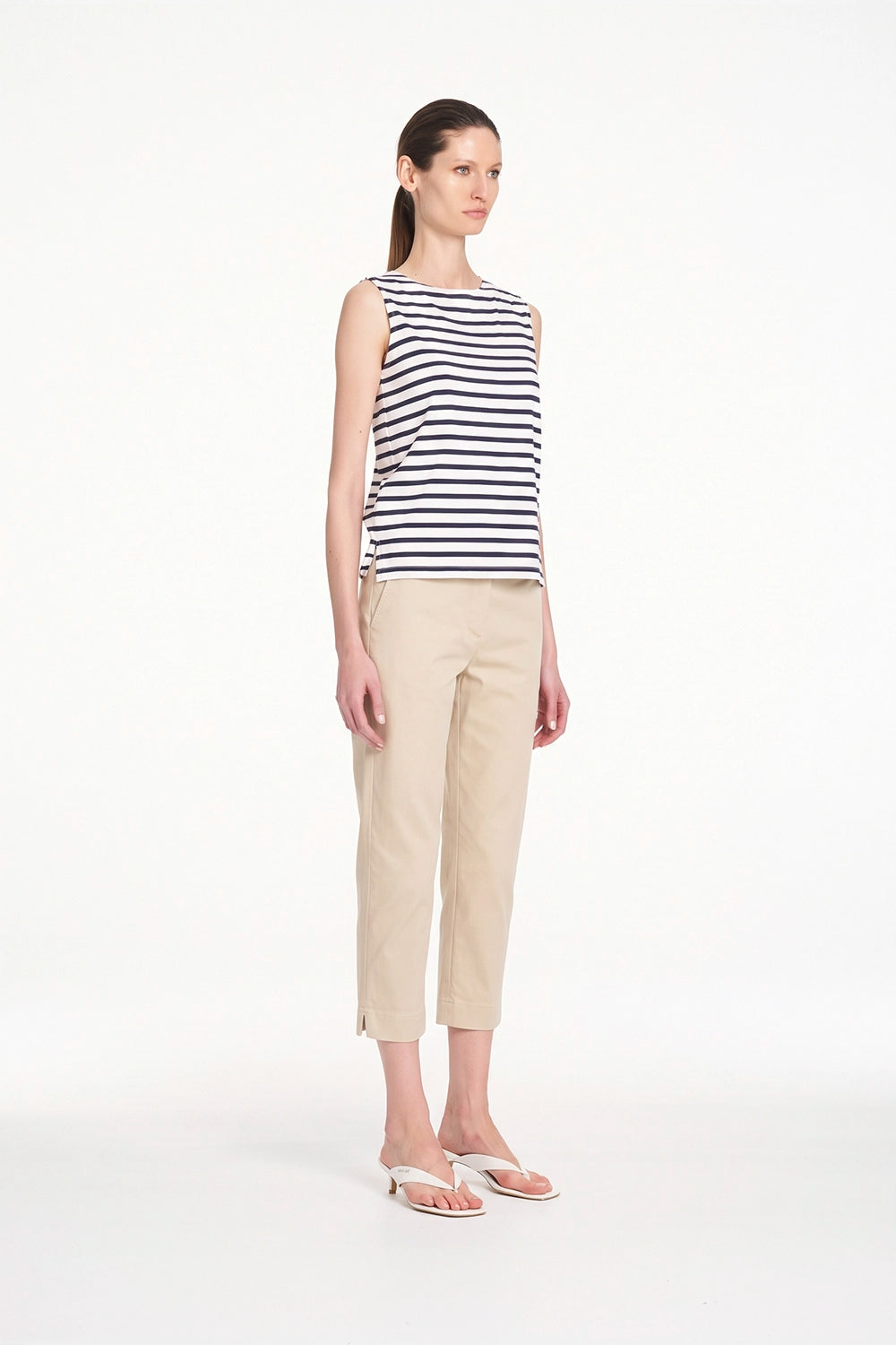 Mela Purdie Capri Pant in Straw F419 10015 - Pre-Order November Delivery
