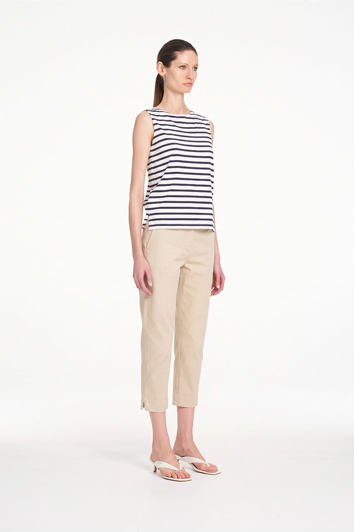 Mela Purdie Capri Pant in Straw F419 10015 - Pre-Order November Delivery