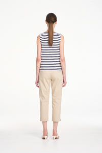 Mela Purdie Capri Pant in Straw F419 10015 - Pre-Order November Delivery