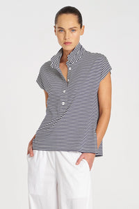 Mela Purdie Henley Tank in Marine/White F538 8755
