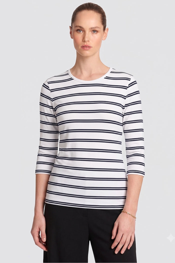 Mela Purdie Mid SL Top in  White/Black F539 8883