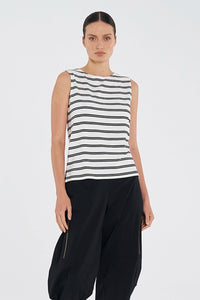 Mela Purdie Palazzo Shell in White/Black F539 284