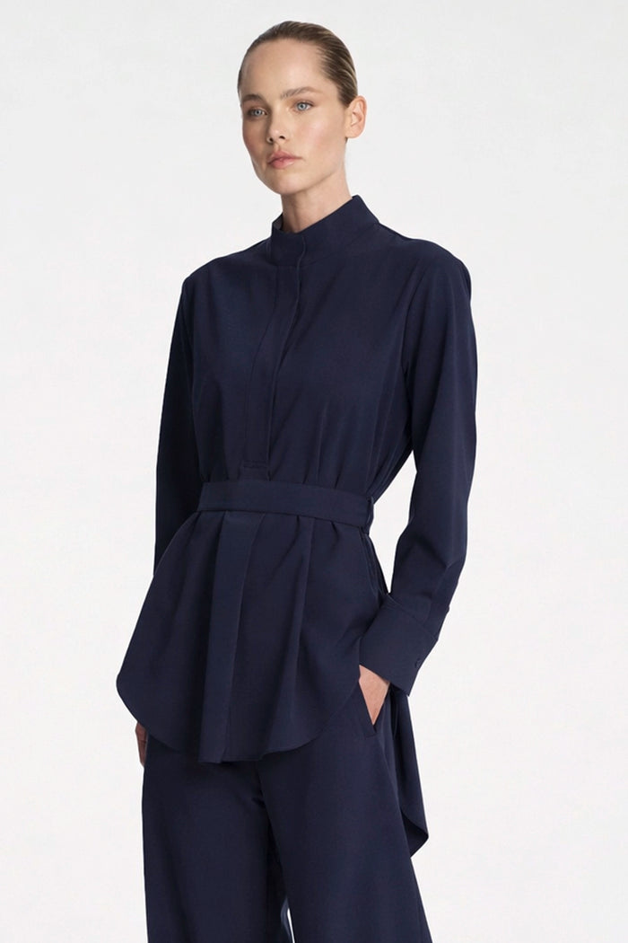 Mela Purdie Cylinder Tunic In Navy F618 8977 - Pre-Order April Delivery