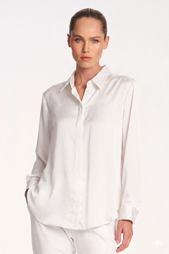 Mela Purdie Soft Shirt in White F619 2822
