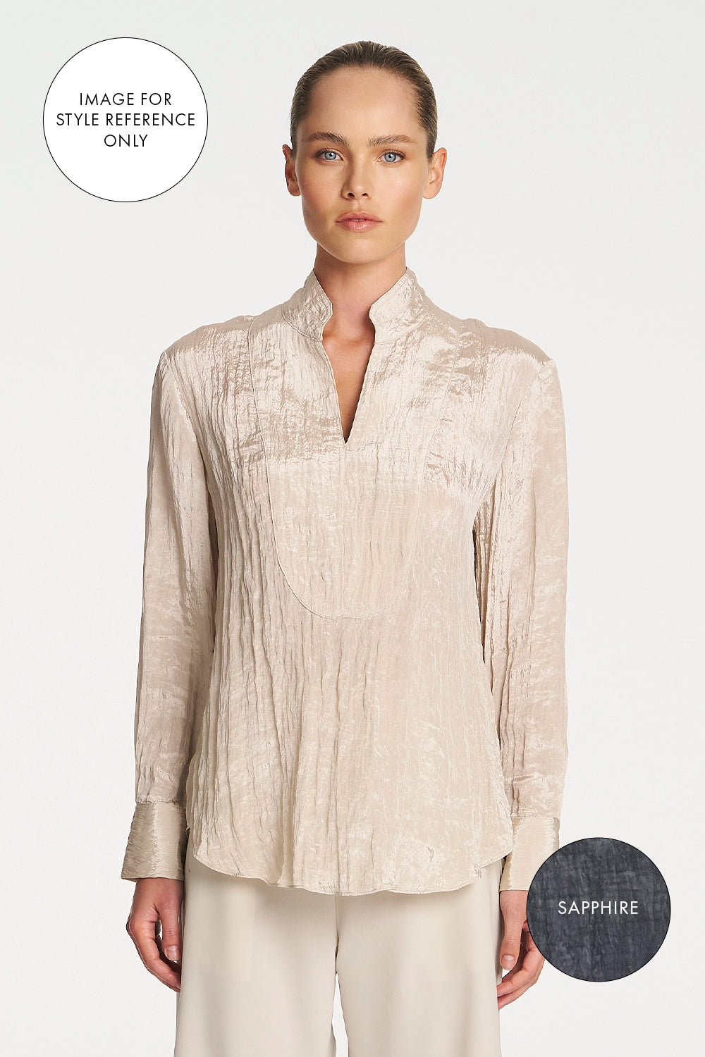 Mela Purdie Formal Shirt In Sapphire F620 8956 - Pre-Order April Delivery