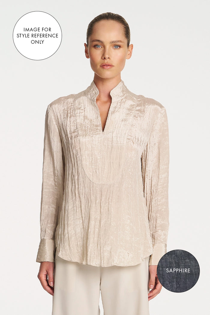 Mela Purdie Formal Shirt In Sapphire F620 8956 - Pre-Order April Delivery