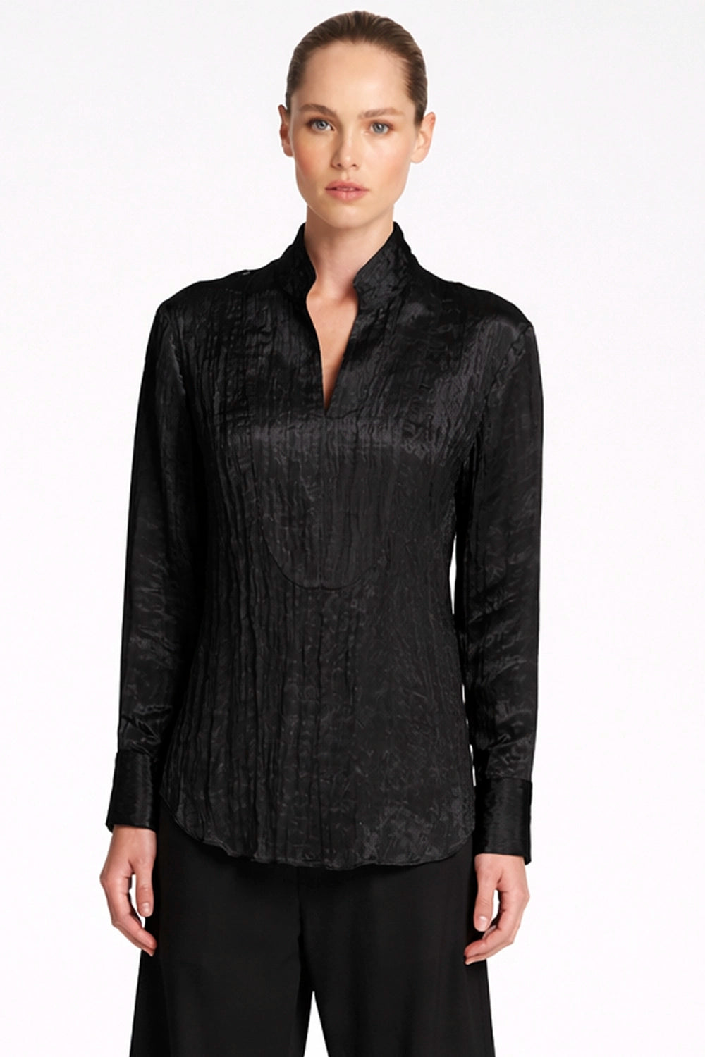 Mela Purdie Formal Shirt In Black F620 8956 - Pre-Order April Delivery