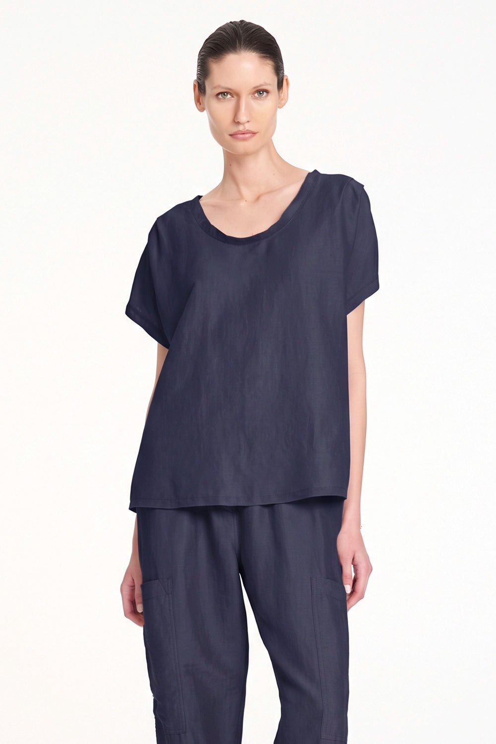 Mela Purdie Lino Pant in Navy F628 10016 - Pre-Order November Delivery